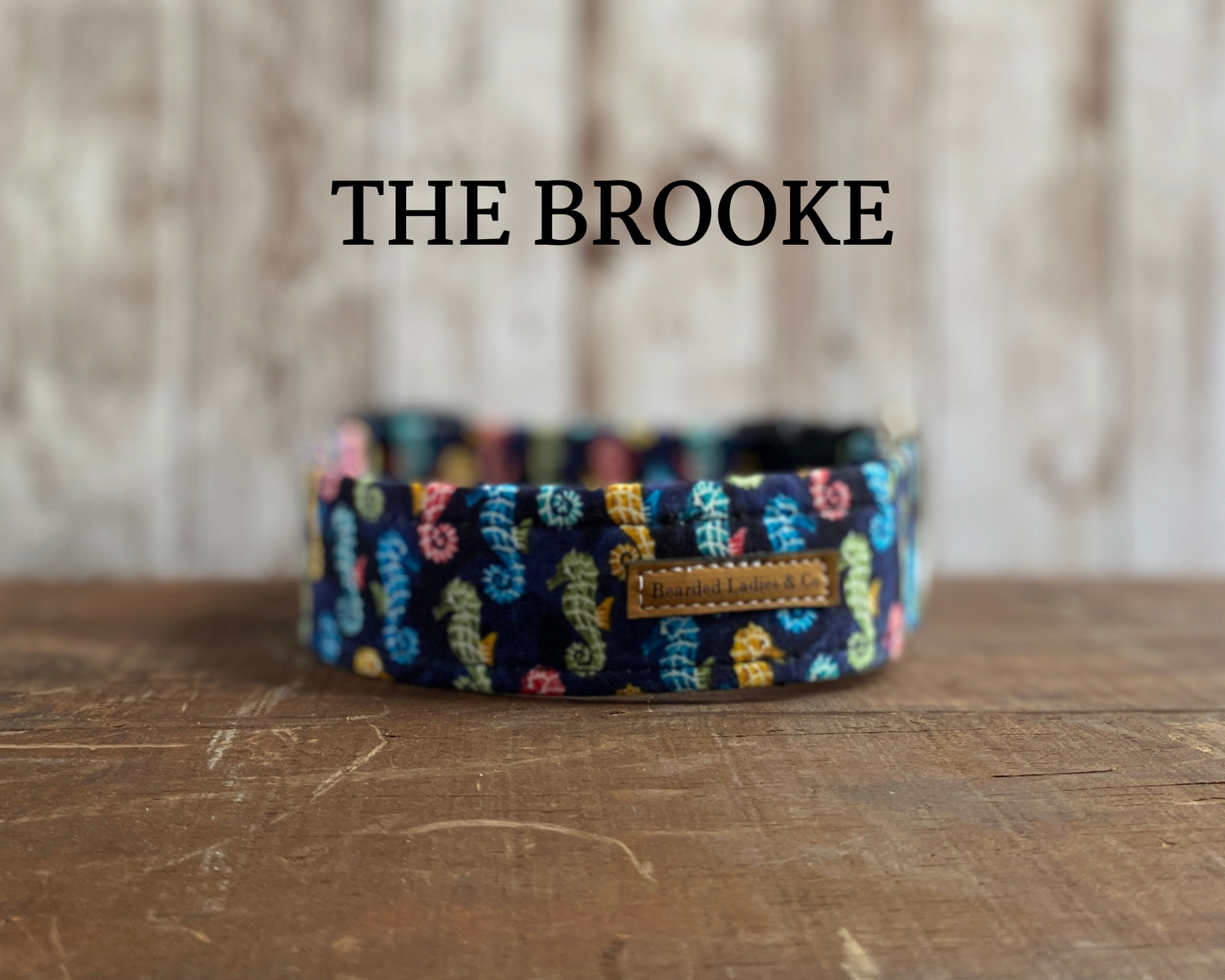 Colorful Seahorses Dog Collar
