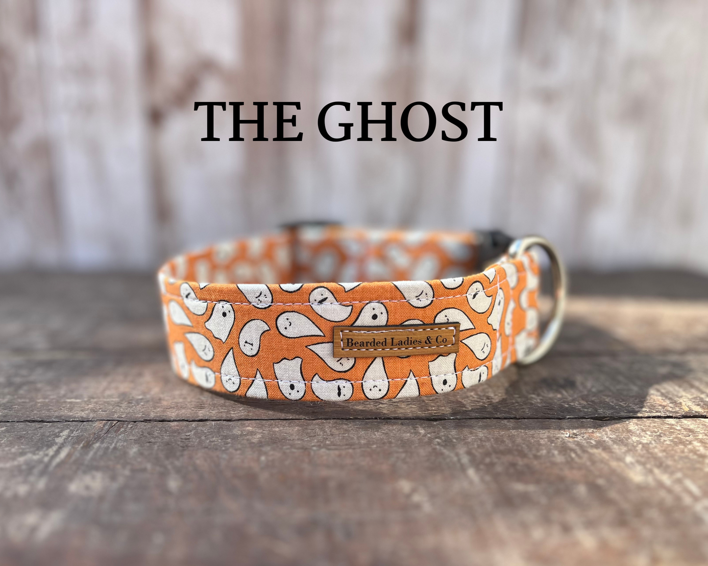 Floating Ghosts on Orange Dog Collar
