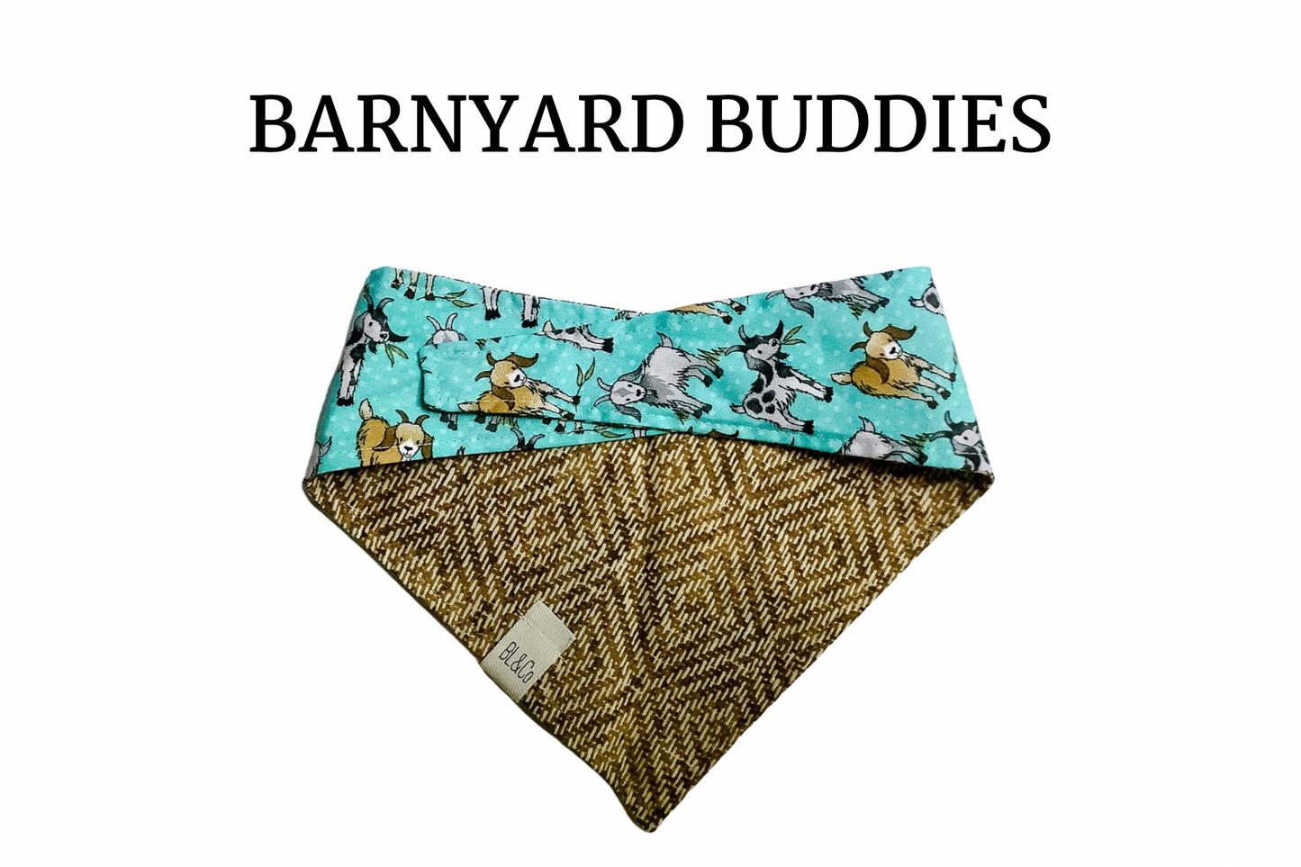 Roaming Goats & Haystacks Reversible Tie/On Bandana