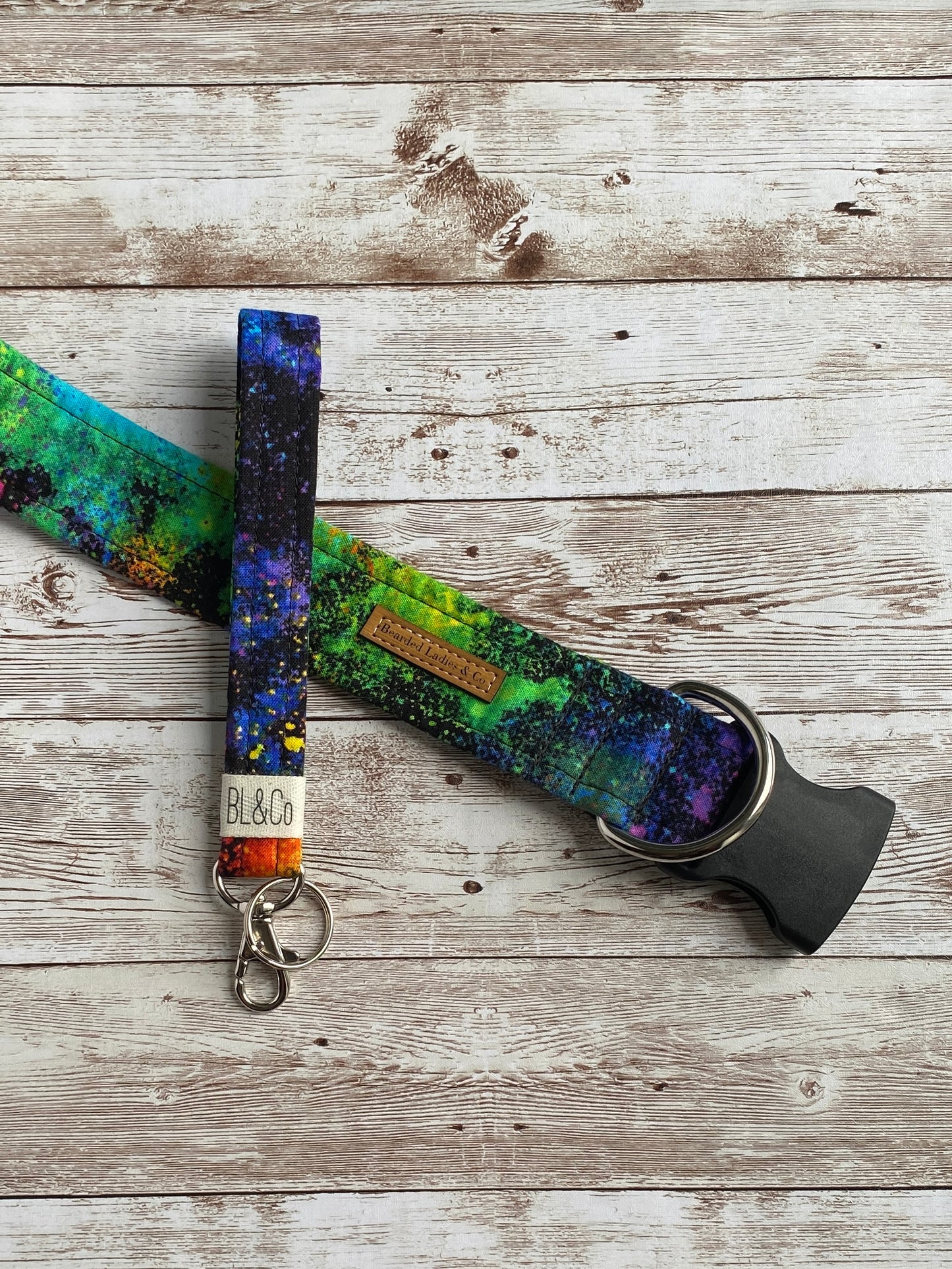 Multicolored Graffiti Dog Collar