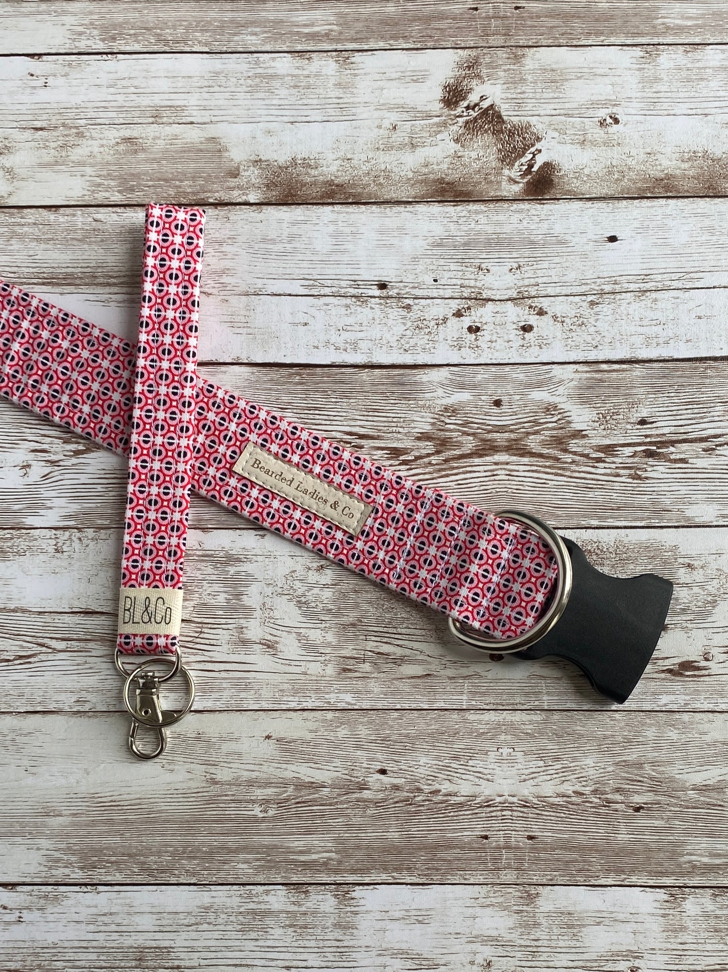 Pink Retro Dot Dog Collar