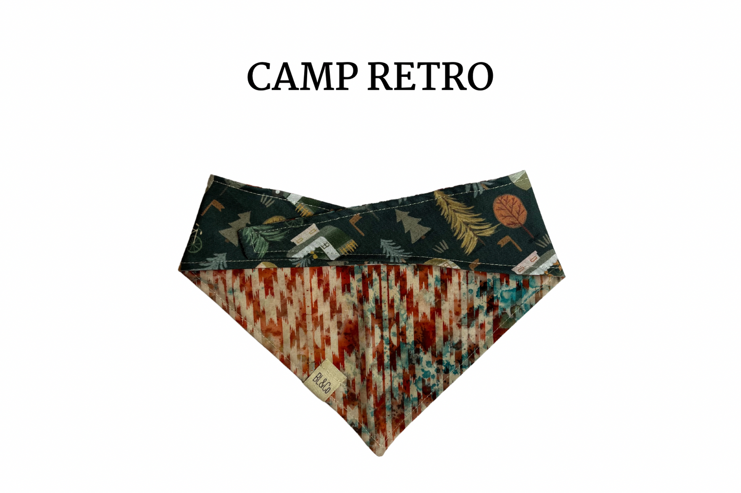 Campers & Western Batik Reversible Tie/On Bandana ‘