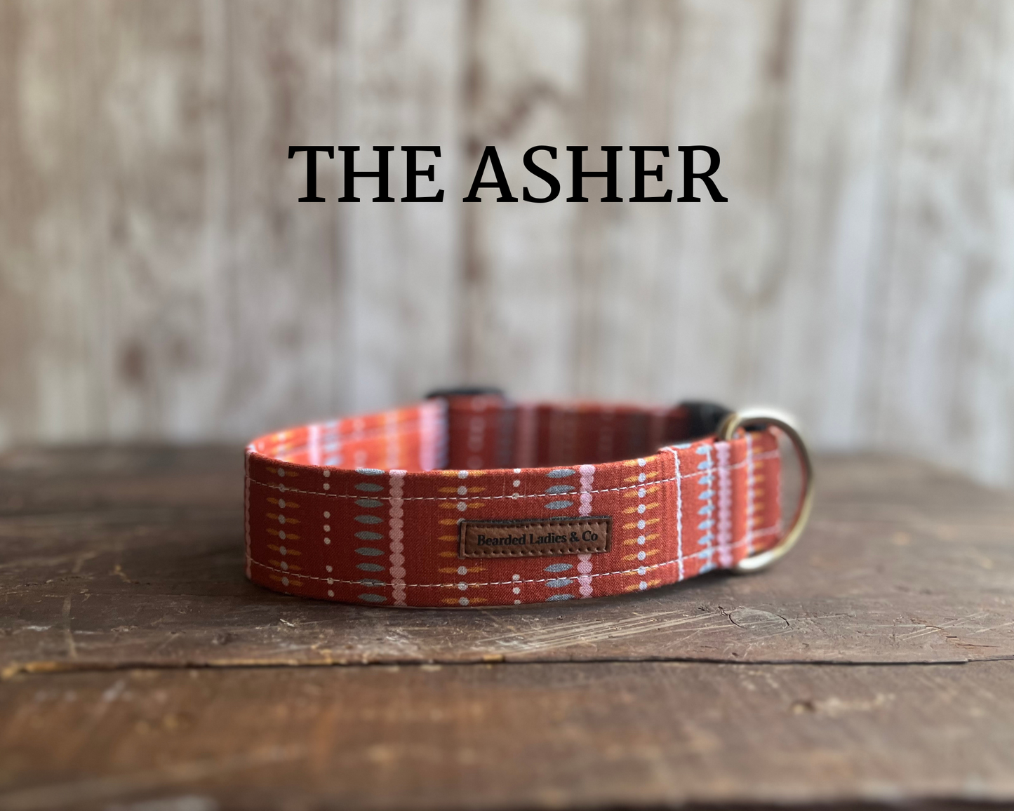 Clay, Pink, Blue + Orange Dog Collar