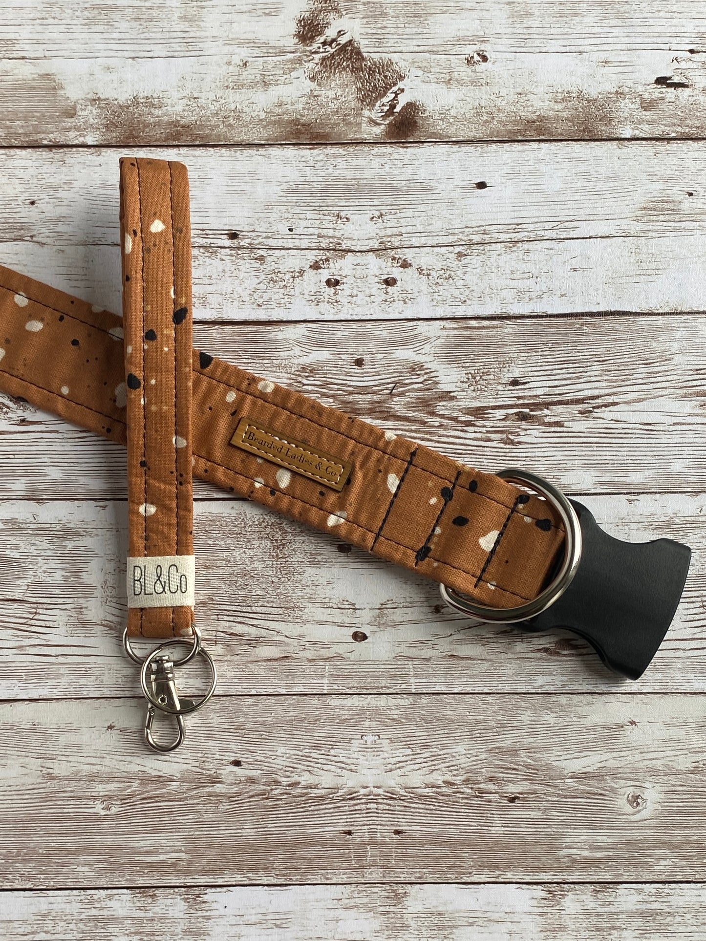 Brown with Black & White Specs Collar