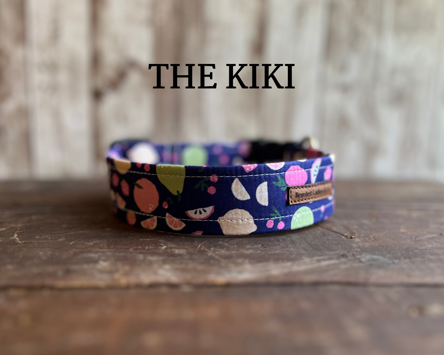 Tossed Fruits on Purple Dog Collar