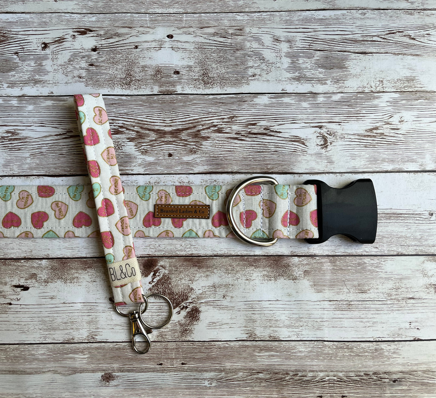 Valentines Conversation Hearts Dog Collar