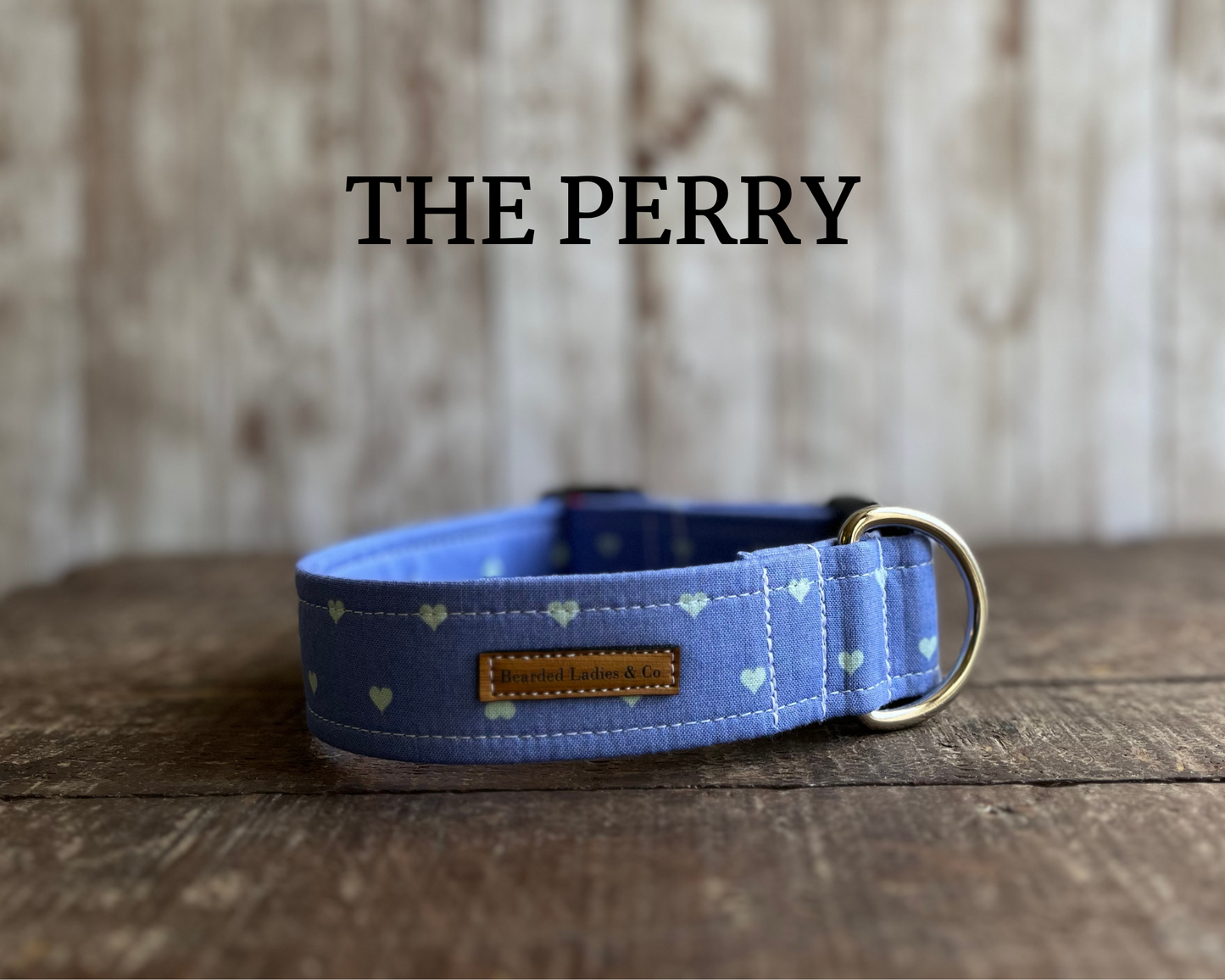 Periwinkle & Pink Hearts Dog Collar