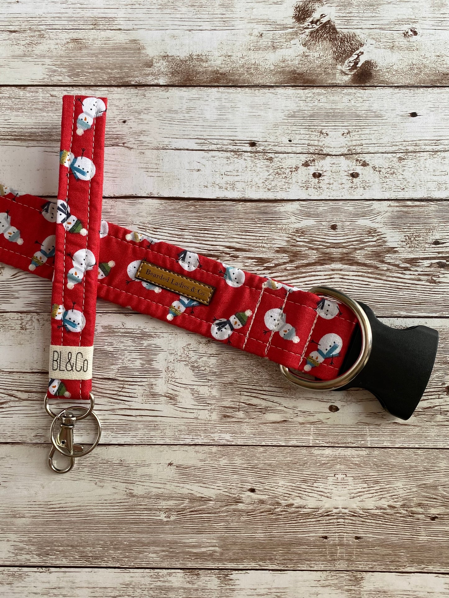 Mini Snowmen Dog Collar