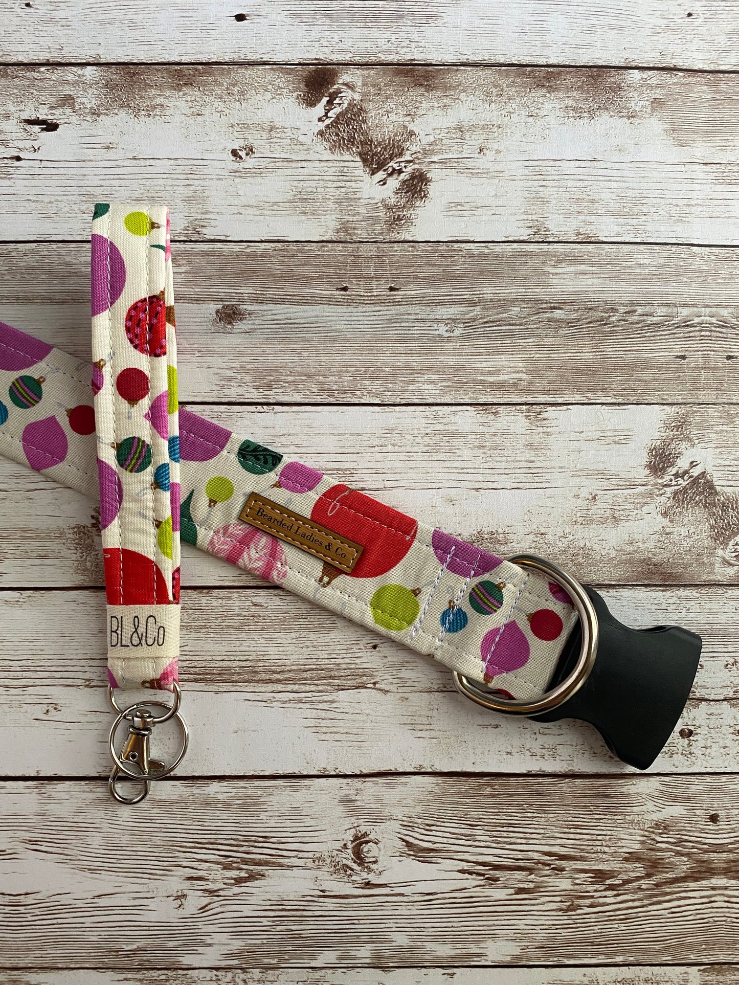 Vintage Christmas Ornaments Dog Collar