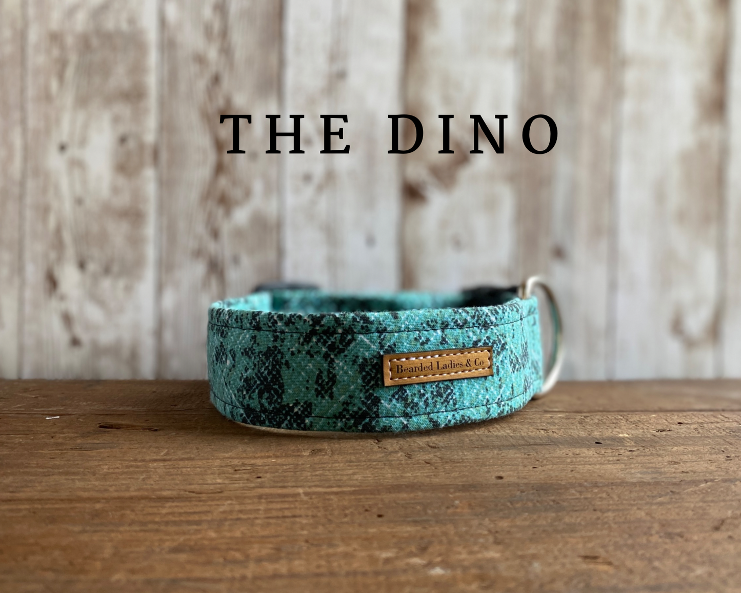 Green, Black & White Dog Collar