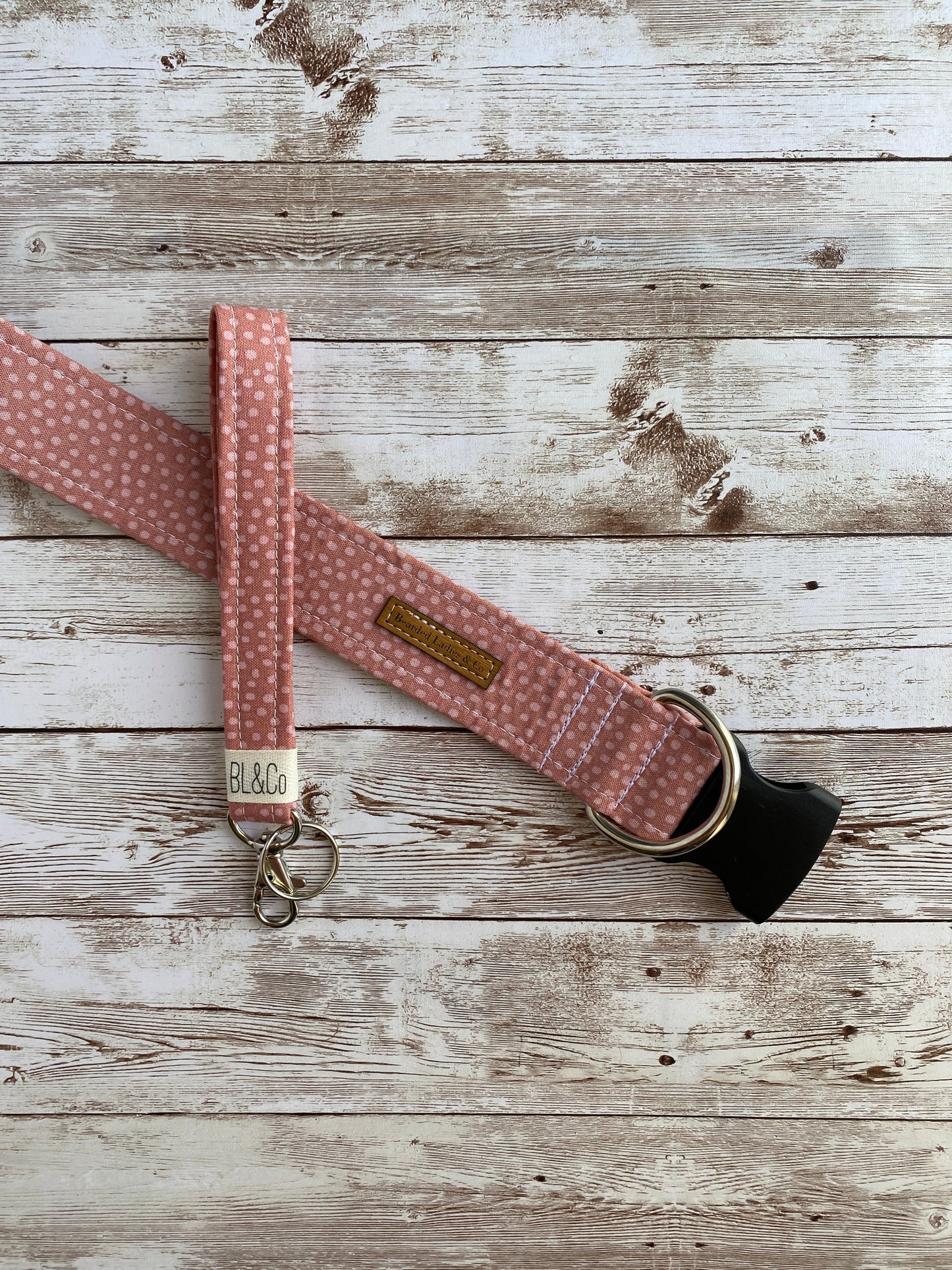 Mauve with Light Pink Specs Dog Collar*