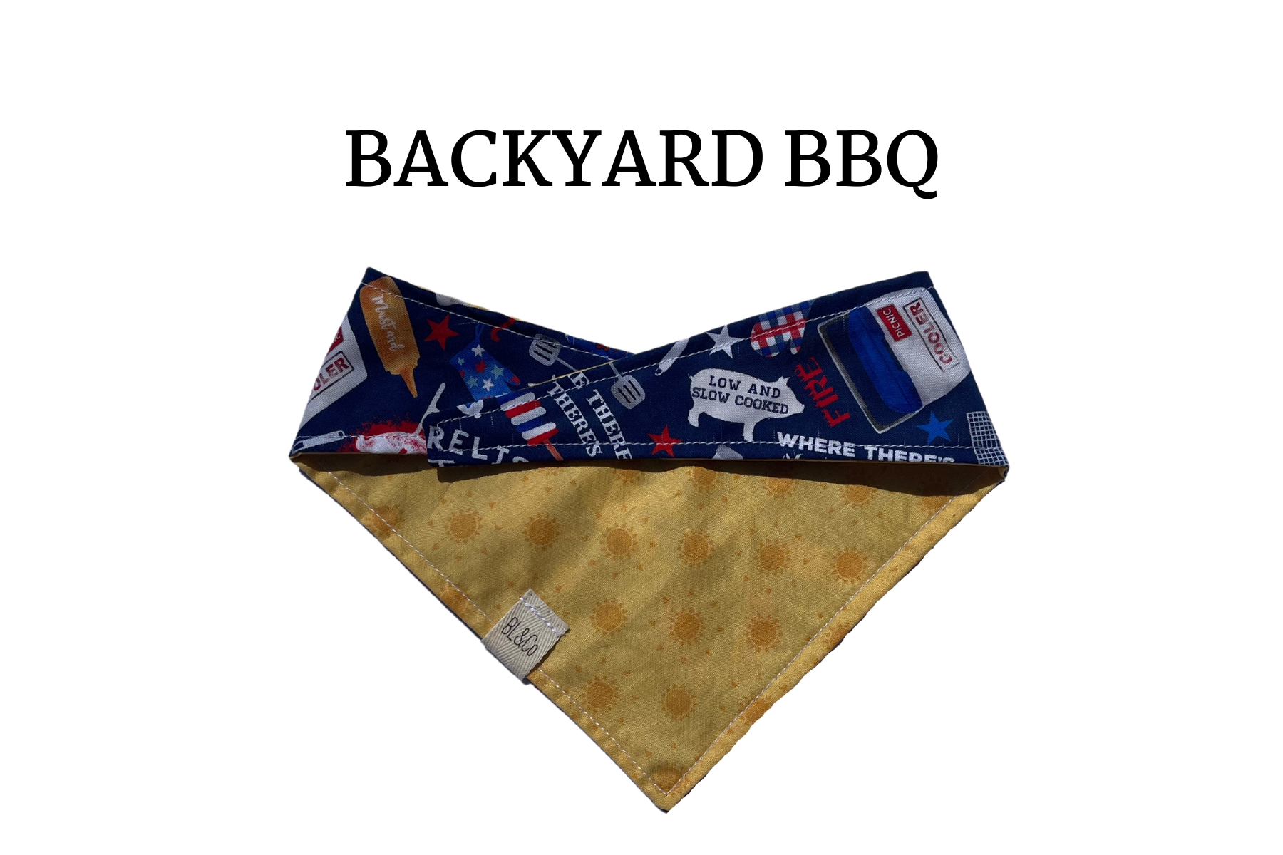 Summer BBQ + Bright Suns Reversible Tie/On Bandana ‘