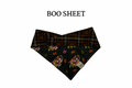 Patterned Ghosts + Brown Plaid Reversible Tie/On Bandana