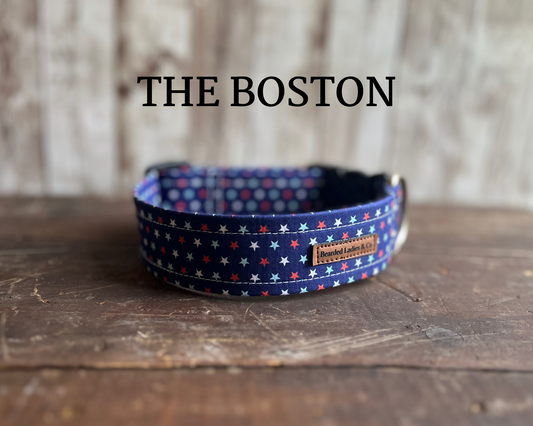 Red, White & Blue Mini Stars  Dog Collar