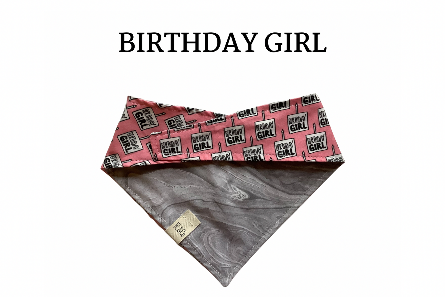 Birthday Girl Reversible Tie/On Bandana