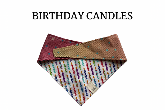 Birthday Candles Reversible Tie/On Bandana