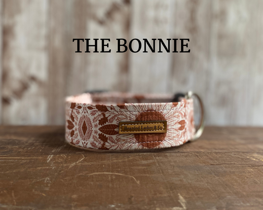 Rust Boho Sunflower Dog Collar