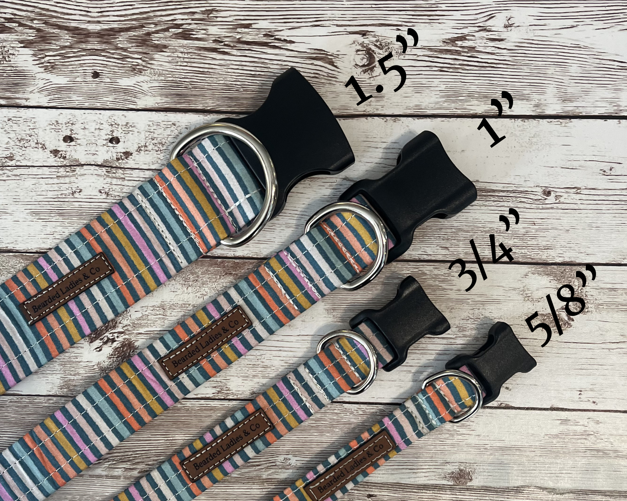 Small Blue + White Checkered Dog Collar [The Cadet]