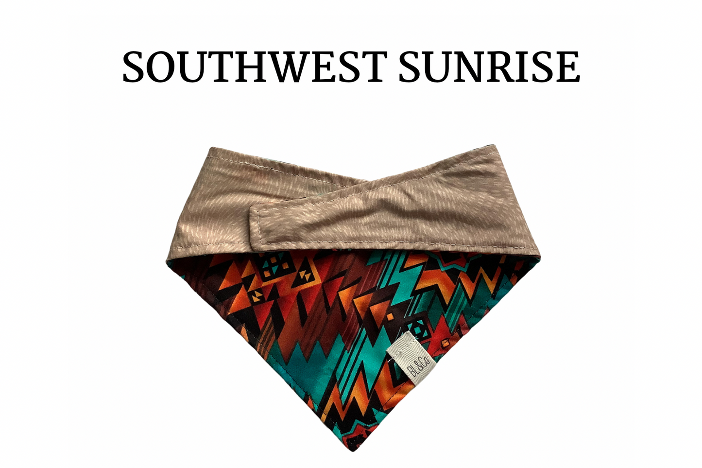 Southwest Inspired Reversible Tie/On Bandana