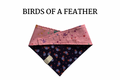 Mini Roses on Purple & Ombré Birds on Pink Reversible Tie/On Bandana