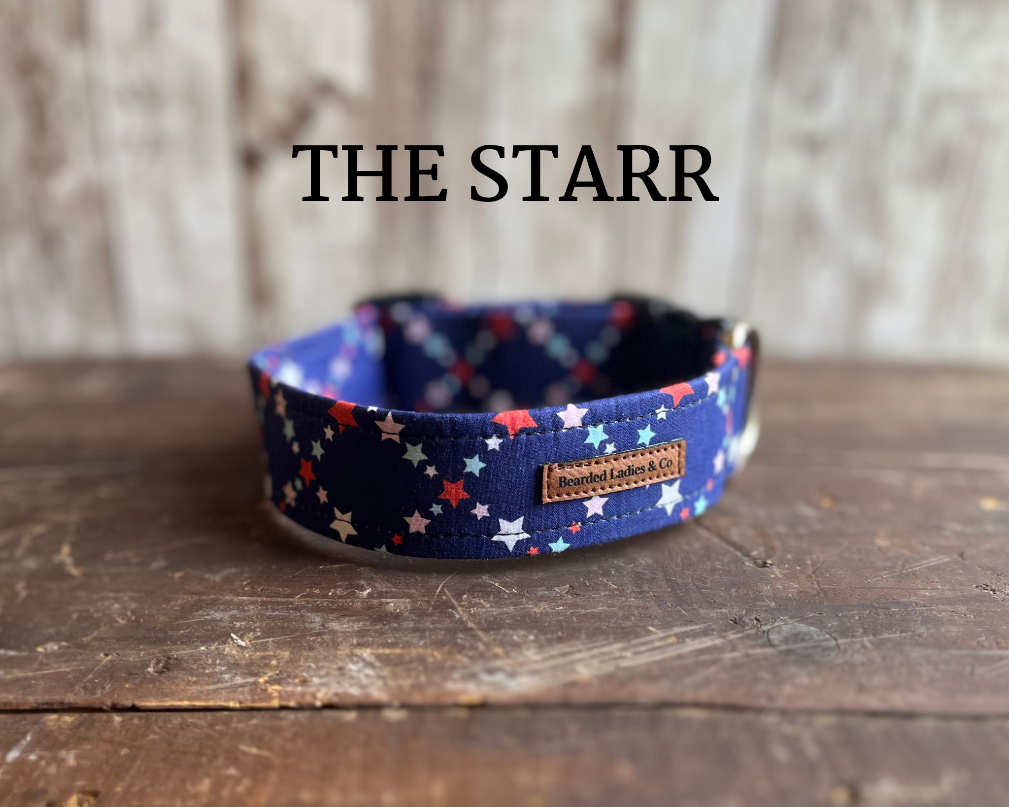 Red, Pink & Blue Star Dog Collar