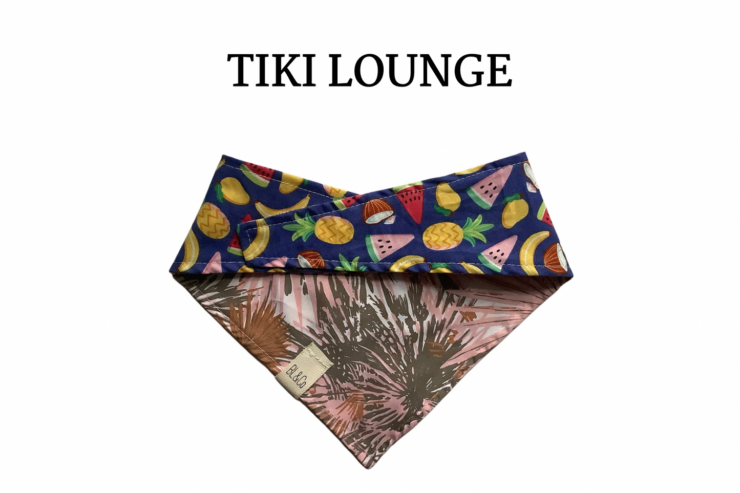 Summer Fruits, Pineapples & Coconuts Reversible Tie/On Bandana