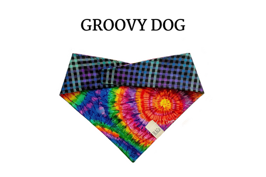 Tie Dye Reversible Tie/On Bandana