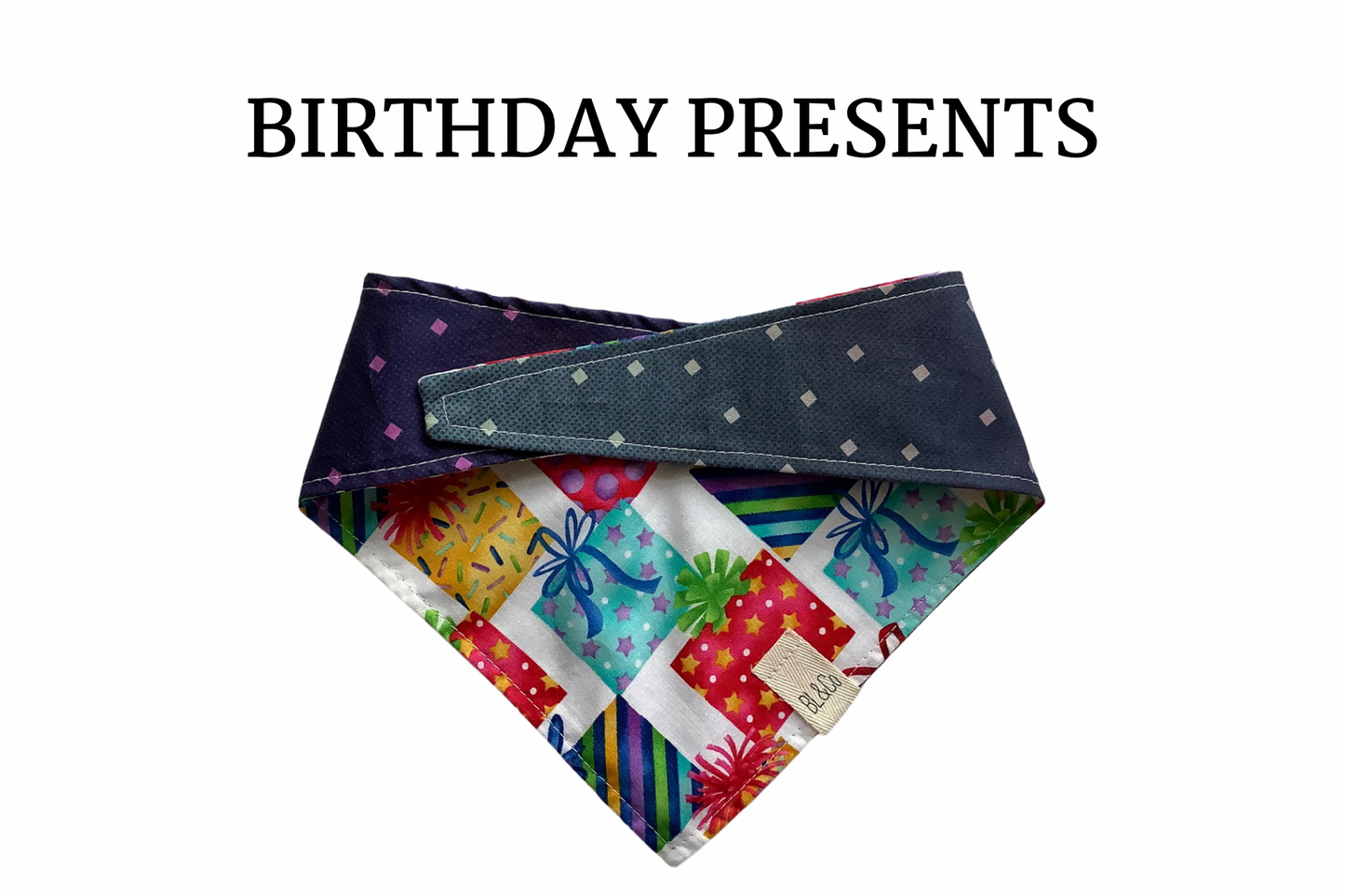 Birthday Presents Reversible Tie/On Bandana