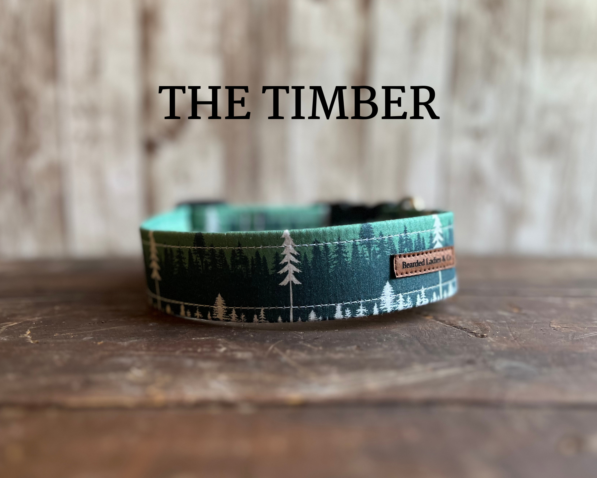 Evergreen Tree Line Dog Collar