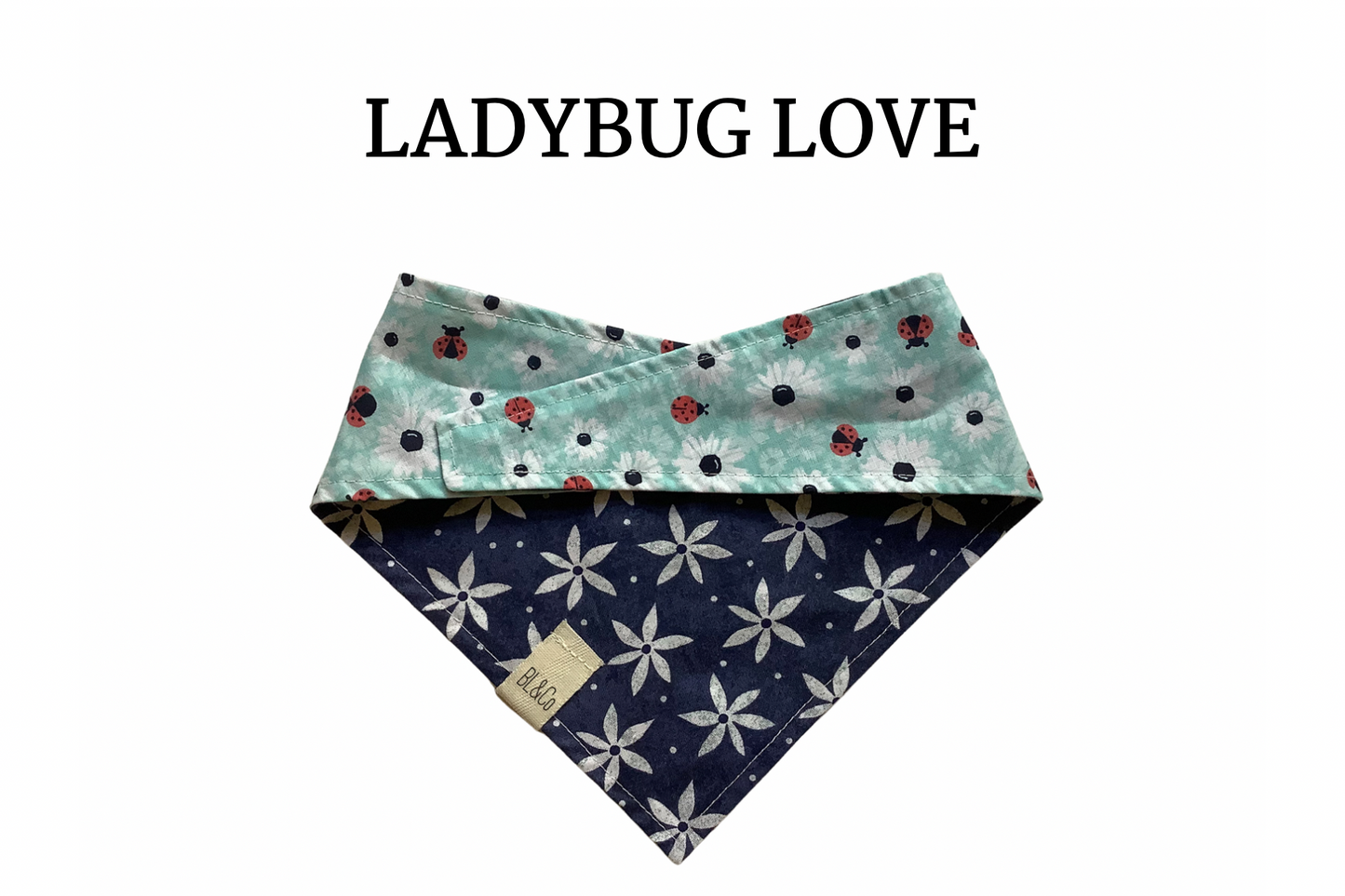 Ladybugs & Daisies Reversible Tie/On Bandana