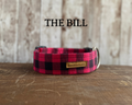 Black + Red Check Dog Collar