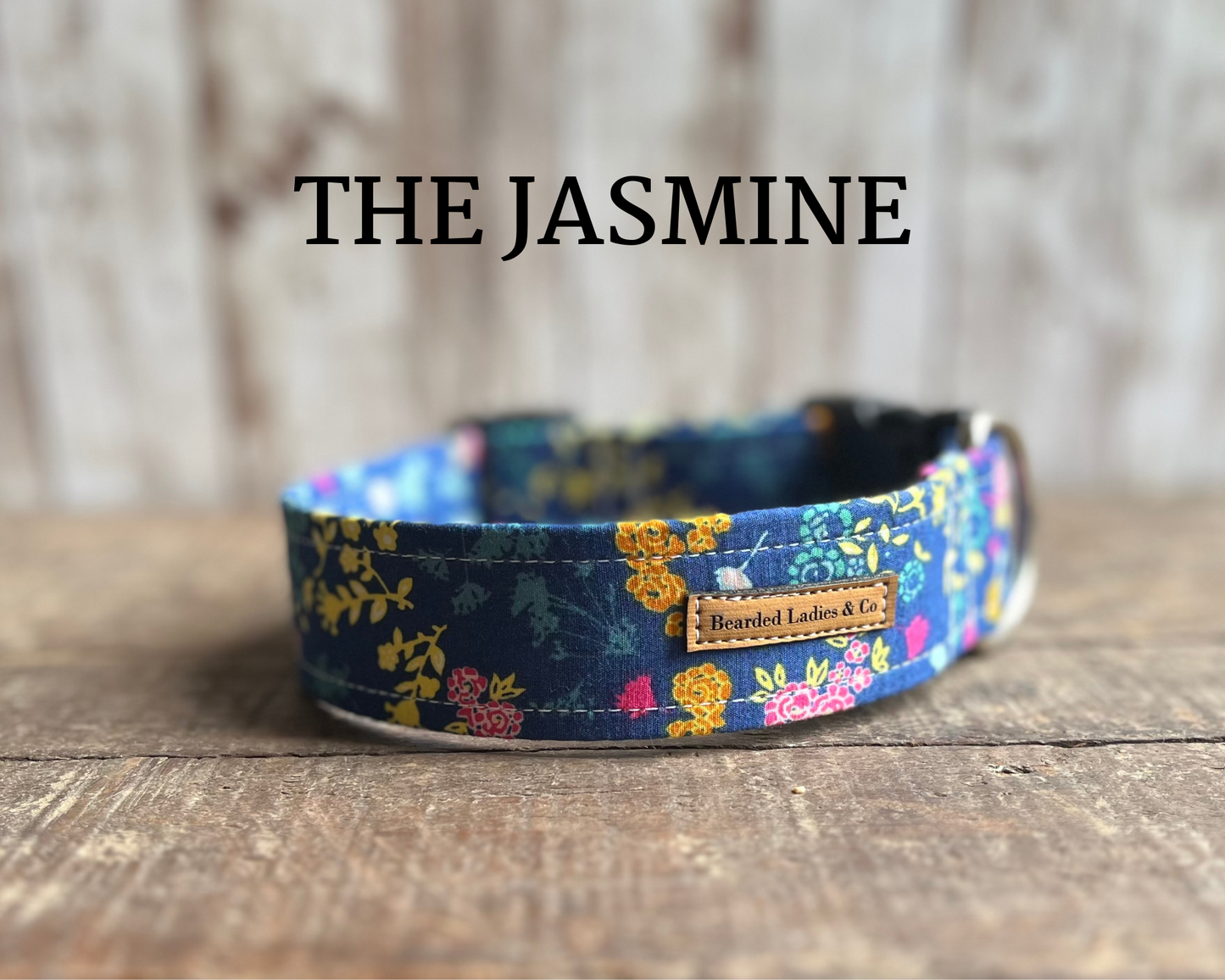 Pink, Yellow + Blue Florals Dog Collar*