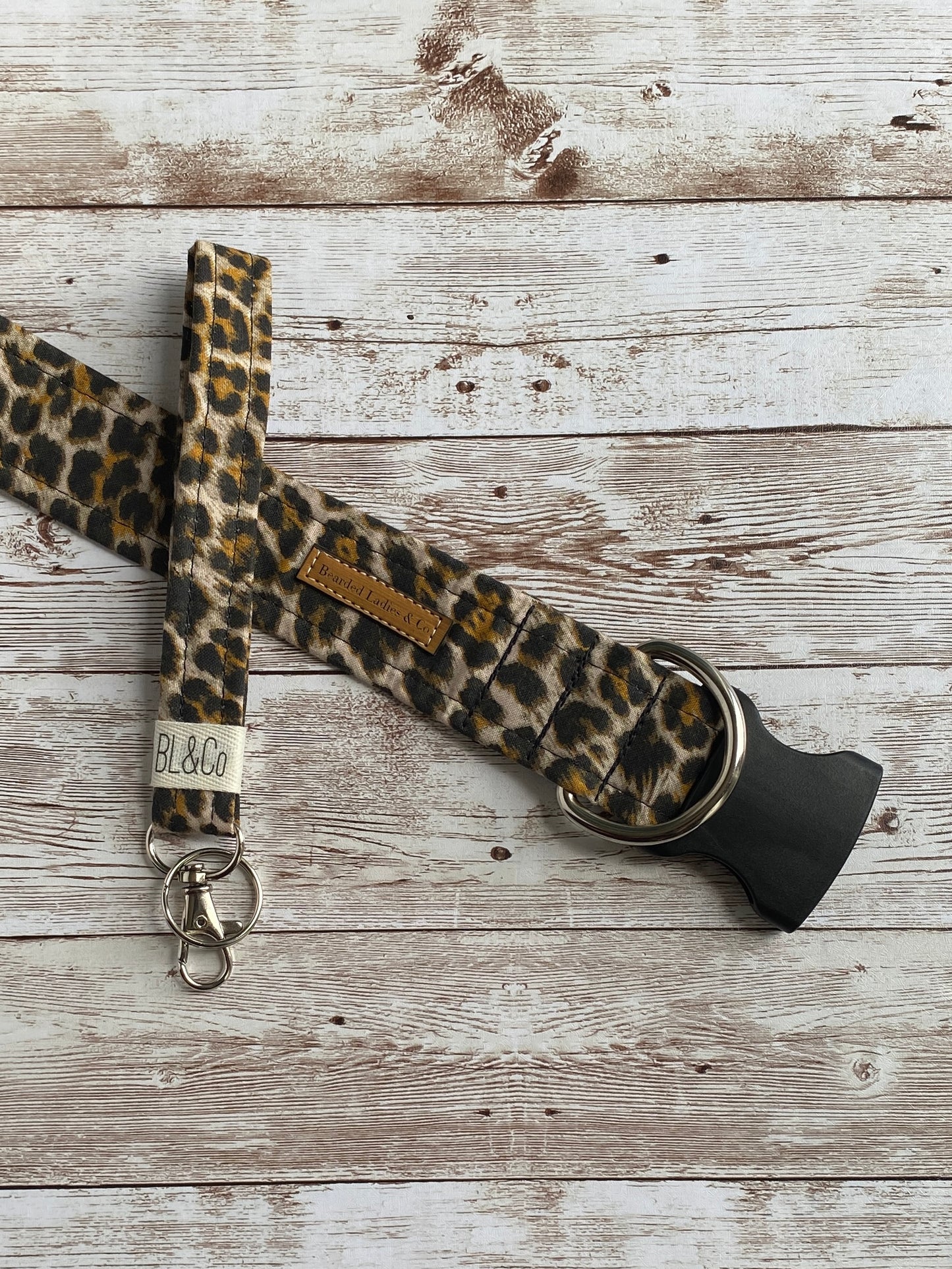 Black & Tan Leopard Print Dog Collar