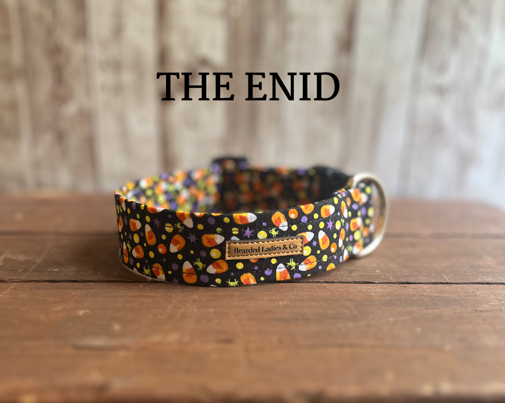 Candy Corns, Stars & Mini Spiders Dog Collar