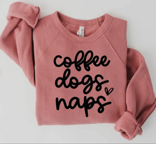 Coffee Dogs Naps Sweatshirt