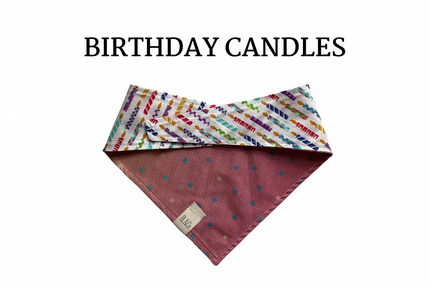 Birthday Candles Reversible Tie/On Bandana