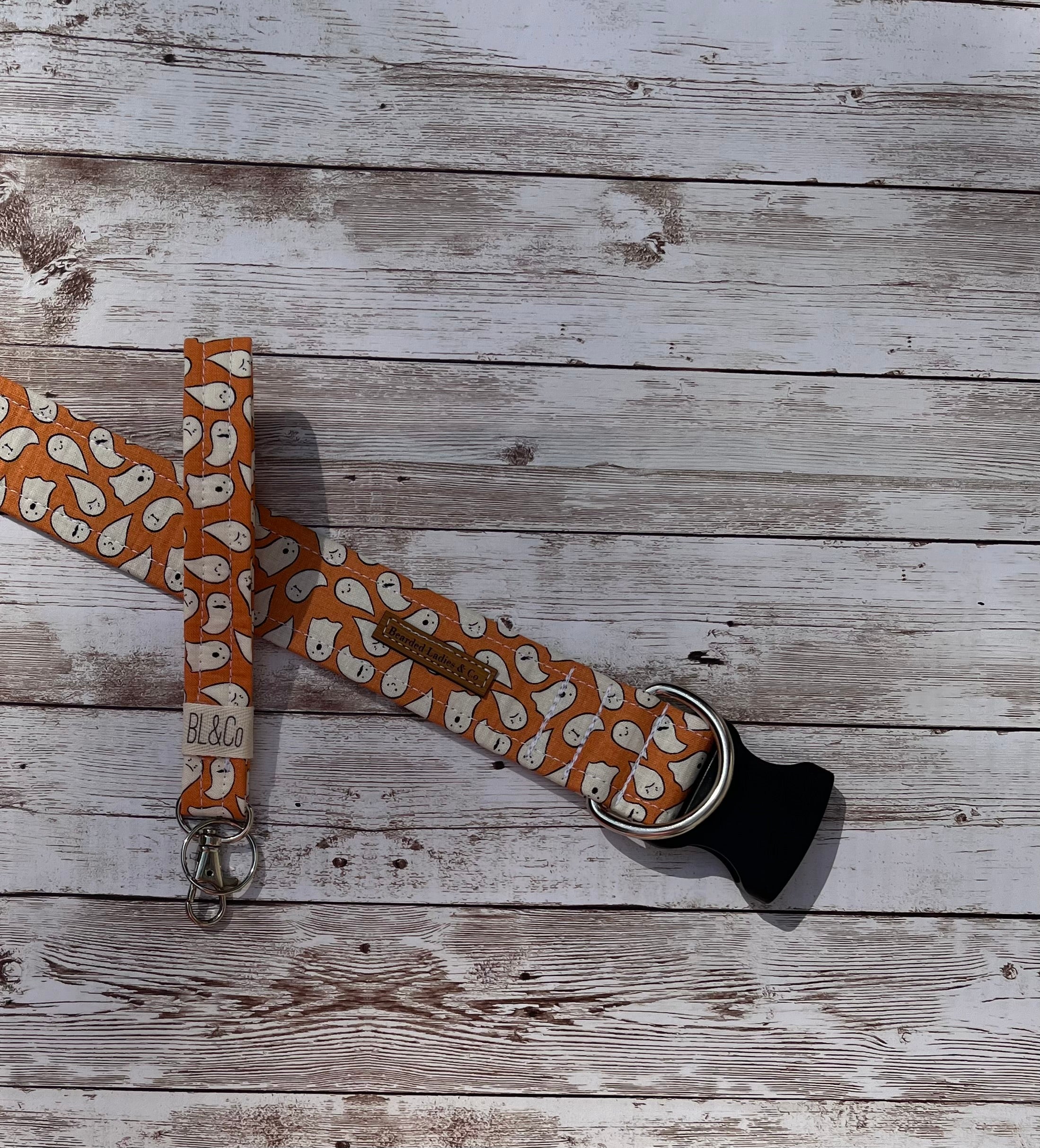 Floating Ghosts on Orange Dog Collar