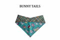 Bunny Tails + Easter Eggs with Light Plaid Reversible Tie/On Bandana [Bunny Tails]