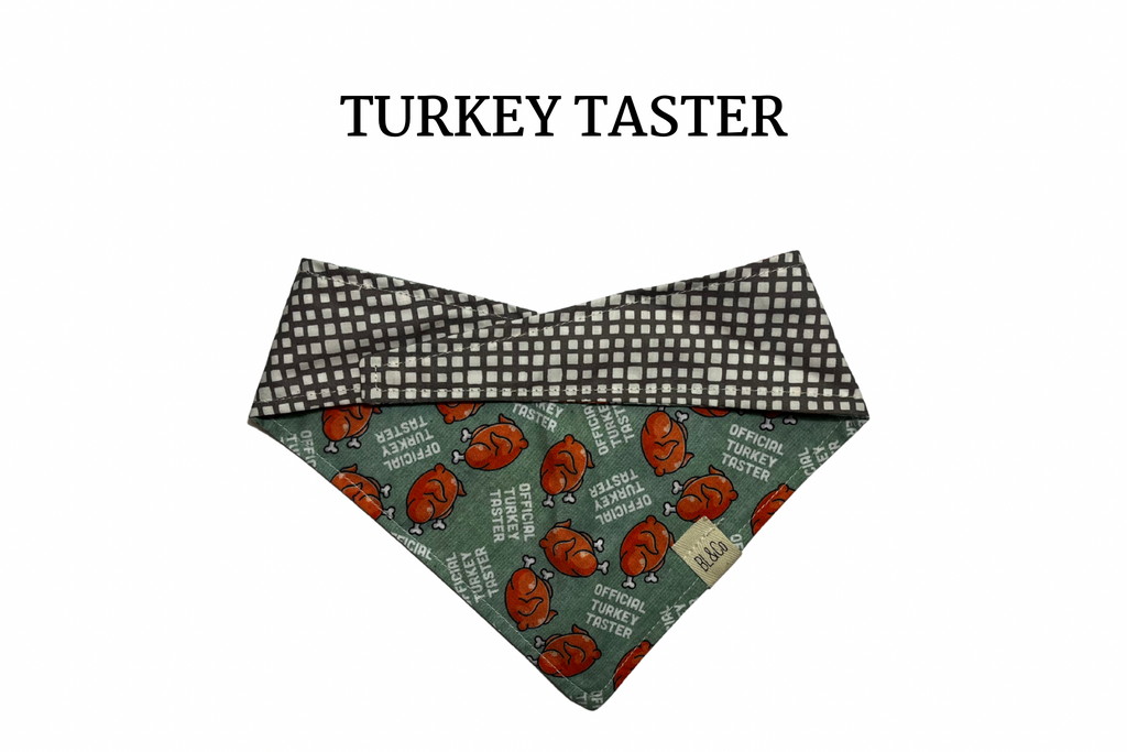 Thanksgiving Day Reversible Tie/On Bandana [Turkey Taster]