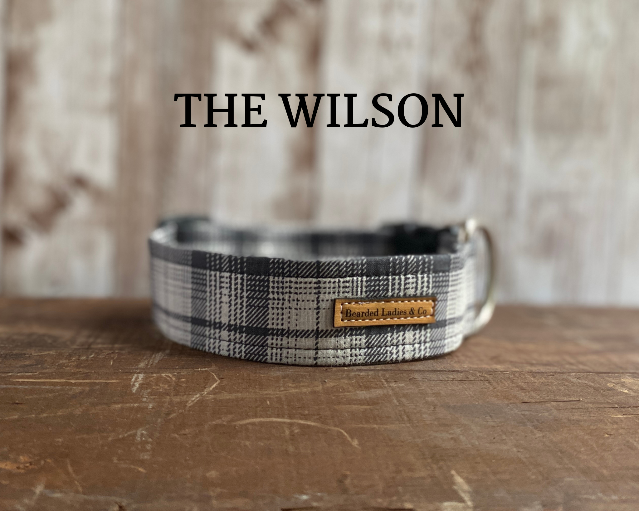 Gray Plaid Dog Collar [The Wilson]