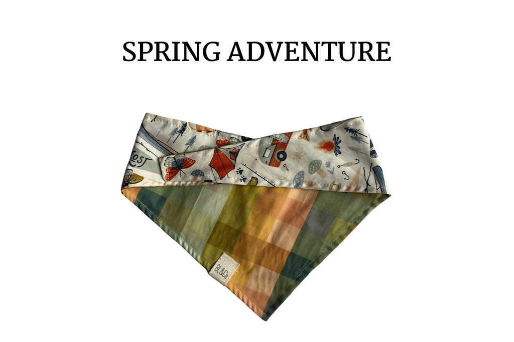 Camp Life + Madras Plaid Reversible Tie/On Bandana [Spring Adventure]