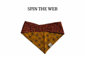 Spider Webs & Mini Spiders + Gold Leaves Tie/On Bandana