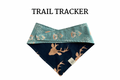 Stag Silhouette on Navy & Geometric Triangles Reversible Tie/On Bandana ‘