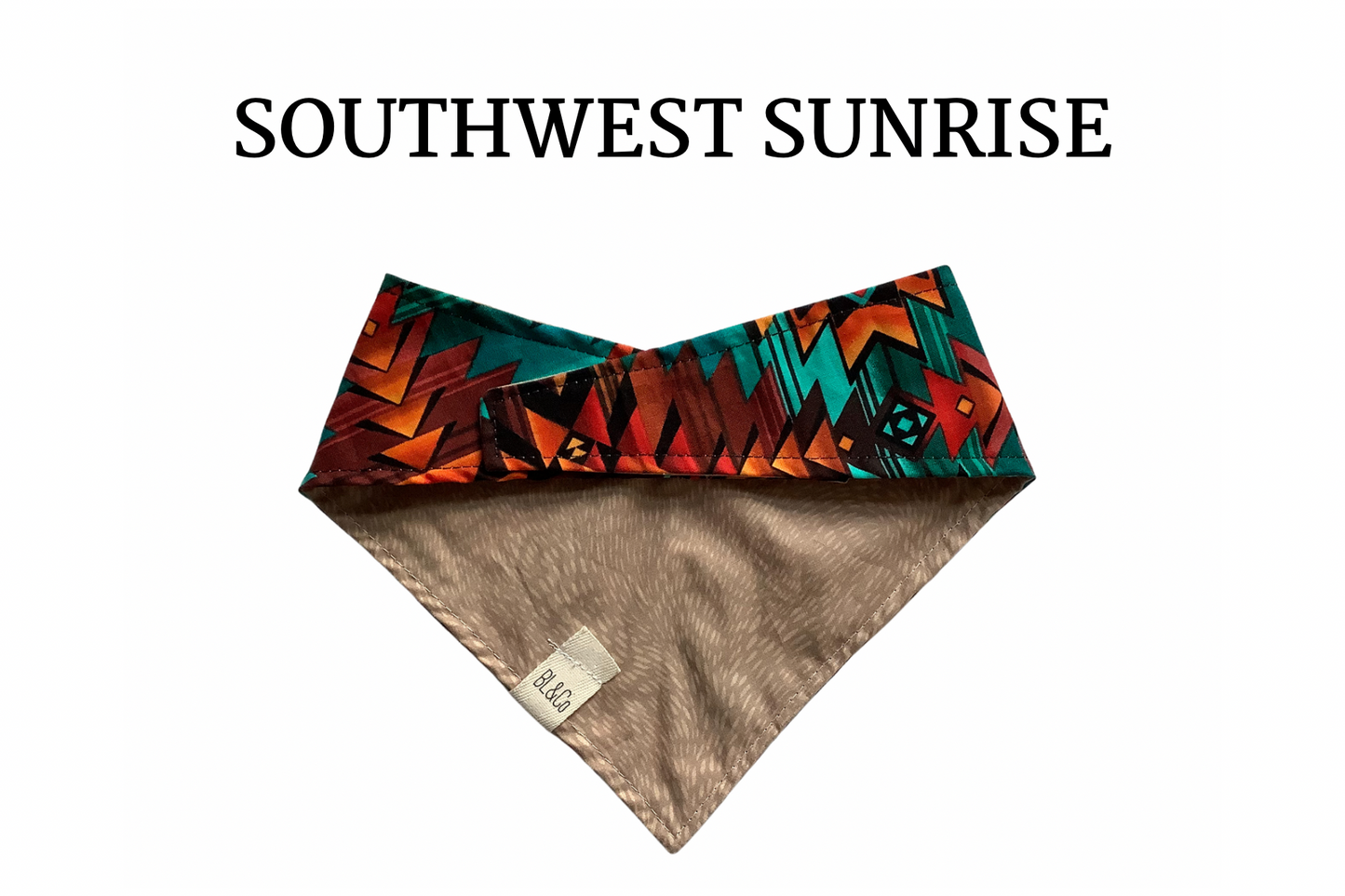 Southwest Inspired Reversible Tie/On Bandana