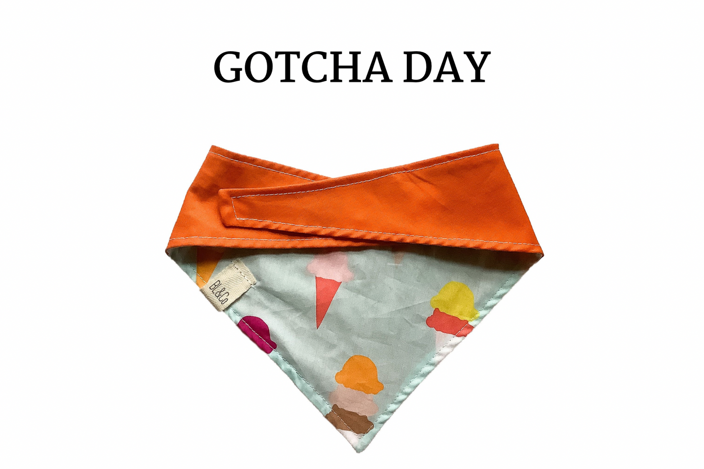 It’s My Gotcha Day & Ice Cream Cones Reversible Tie/On Bandana