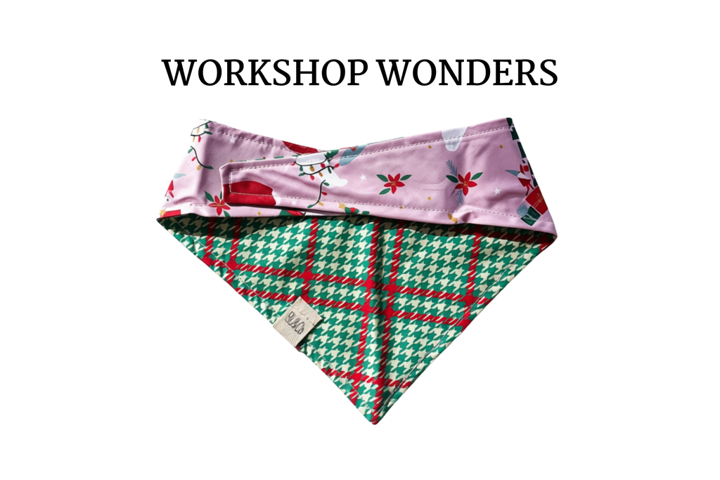 Whimsical Polar Bears & Gnomes + Peppermint Houndstooth Tie/On Bandana [Workshop Wonders]