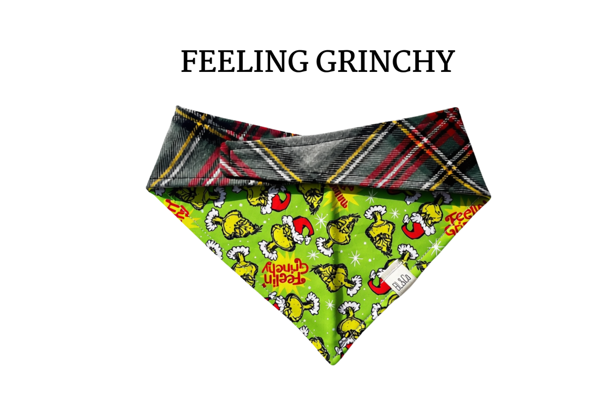 Grinch + Gray Flannel Tie/On Bandana [Feeling Grinchy]