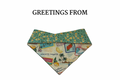 Summer Postcard Stamps + Reversible Tie/On Bandana [Greetings From]