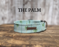Green Palm Trees on Mint Dog Collar [The Palm]