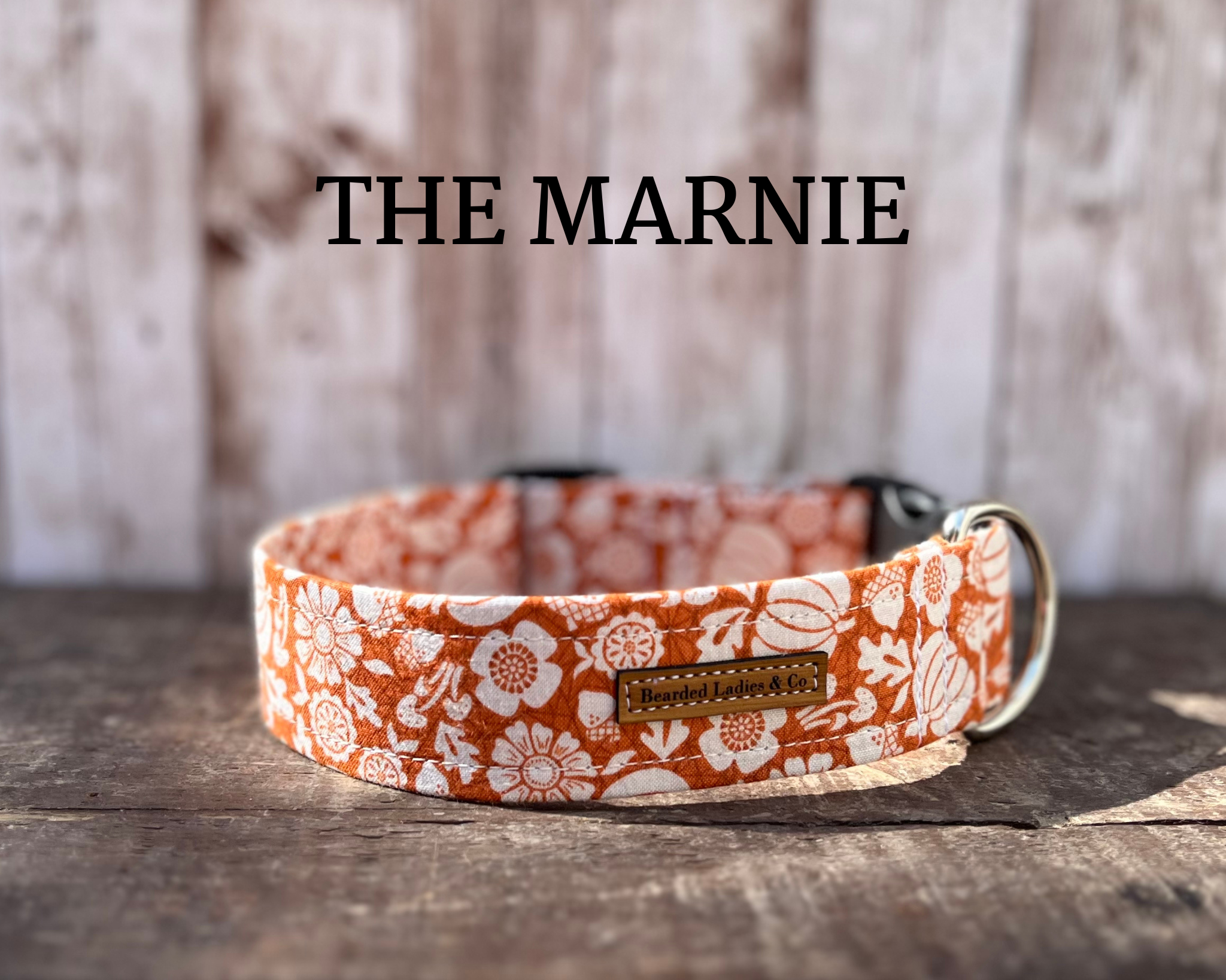 Stenciled Pumpkins, Acorns & Flowers Dog Collar